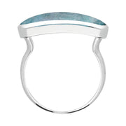 Sterling Silver Aquamarine Lineaire Petite Oval Ring, R1006._2