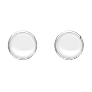 Sterling Silver Bauxite 6mm Classic Medium Round Stud Earrings, E003