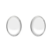Sterling Silver Bauxite Classic Medium Oval Stud Earrings, E006