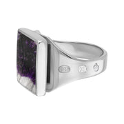 Sterling Silver Blue John Jubilee Hallmark Collection Small Square Ring. R603_JFH _2