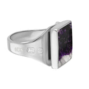 Sterling Silver Blue John Jubilee Hallmark Collection Small Square Ring. R603_JFH _2