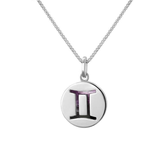 Sterling silver clearance gemini necklace