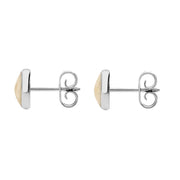 Sterling Silver Coquina 6mm Classic Medium Round Stud Earrings, E003
