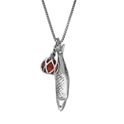 Sterling Silver Emma Stothard Silver Darling Amber Float Petite Charm Necklace, P3592.