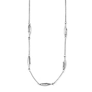 Sterling Silver Emma Stothard Silver Darling Five Fish Chain Necklace, N1133.