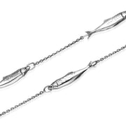 Sterling Silver Emma Stothard Silver Darling Seven Fish Chain Necklace_2