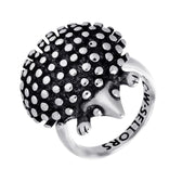 Sterling Silver Hedgehog Ring, R1003