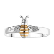 Sterling Silver Rose Gold Plated Large Bee Three Piece Set, S217_5