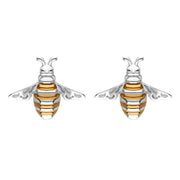 Sterling Silver Rose Gold Plated Small Bee Three Piece Set, S215_4