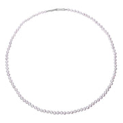 Sterling Silver Silver and Grey Pearl Beaded Necklace, N856.