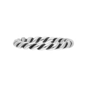 Sterling Silver Stepping Stones Twisted Rope Stacking Ring, R617_2