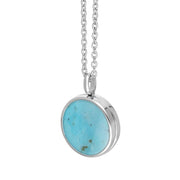 Sterling Silver Turquoise Small Round Locket, P3549C_2