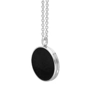 Sterling Silver Whitby Jet Large Round Locket, P3551C_1
