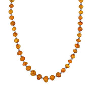 Sterling Silver Amber Beaded Necklace N221