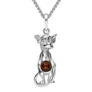 Sterling Silver Amber Small Mouse Necklace P3493
