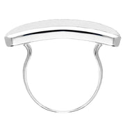 Sterling Silver Bauxite Lineaire Long Oval Ring R1005_2