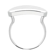 Sterling Silver Bauxite Lineaire Petite Oval Ring R1006