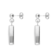 Sterling Silver Bauxite Oblong Drop Earrings E226