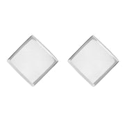 Sterling Silver Bauxite Rhombus Earrings E015