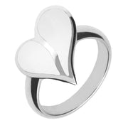 Sterling Silver Bauxite Split Heart Ring R651