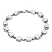 Sterling Silver Bauxite Square Small Cushion Bracelet B538