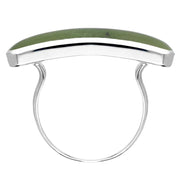 Sterling Silver Jade Lineaire Long Oval Ring R1005
