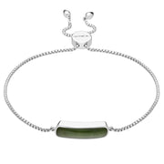 Sterling Silver Jade Lineaire Petite Bracelet B1072