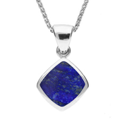 Sterling Silver Lapis Lazuli Dinky Cushion Necklace. P452.