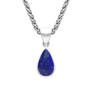 Sterling Silver Lapis Lazuli Dinky Pear Necklace. P450.