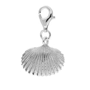 Sterling Silver Large Clam Shell Charm, G803.