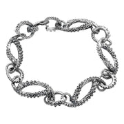 Sterling Silver Octopus Tentacle Chain Link Bracelet B1156