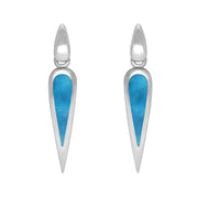 Sterling Silver Turquoise Toscana Slim Pear Drop Earrings E1123