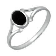 00006517 C W Sellors Sterling Silver Whitby Oval Split Ring. R126