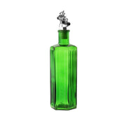 00146807 C W Sellors Sterling Silver Whitby Jet Triple Spider Web Pyramid Glass Bottle, GUNQ0000659.