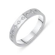 Platinum 0.17ct Diamond Brilliant Cut Wedding Ring, CGN-546.