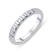Platinum 0.42ct Diamond Seven Stone Half Eternity Ring, CGN-573.