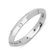 Platinum 0.18ct Diamond Set Wedding Ring, CGN-552.