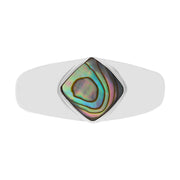 Sterling Silver Abalone Cushion Shape Ring, R230_2.