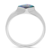 Sterling Silver Abalone Cushion Shape Ring, R230_3.