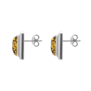 Sterling Silver Amber Rectangular Stud Earrings, E4443.6GM_2.