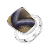 Sterling Silver Blue John Abstract Doublet Ring, RUNQ0001669