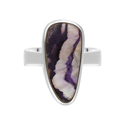 Sterling Silver Blue John Abstract Oval Doublet Ring, UNQ-8205