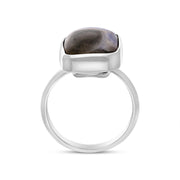 Sterling Silver Blue John Abstract Rectangle Ring D