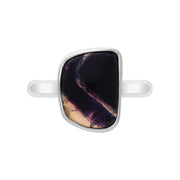 Sterling Silver Blue John Abstract Ring D