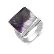 Sterling Silver Blue John Jubilee Hallmark Collection Small Square Ring. R603_JFH.