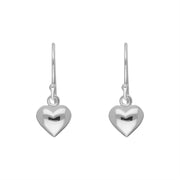 Sterling Silver Heart Drop Earrings, E2361