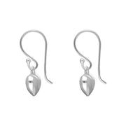 Sterling Silver Heart Drop Earrings, E2361_2