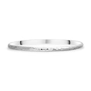 Sterling Silver Queen's Jubilee Hallmark 4mm Hammered Bangle D