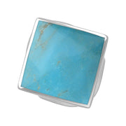 Sterling Silver Turquoise Jubilee Hallmark Collection Medium Rhombus Ring. R607_JFH.