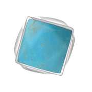 Sterling Silver Turquoise Jubilee Hallmark Collection Small Rhombus Ring. R606_JFH.